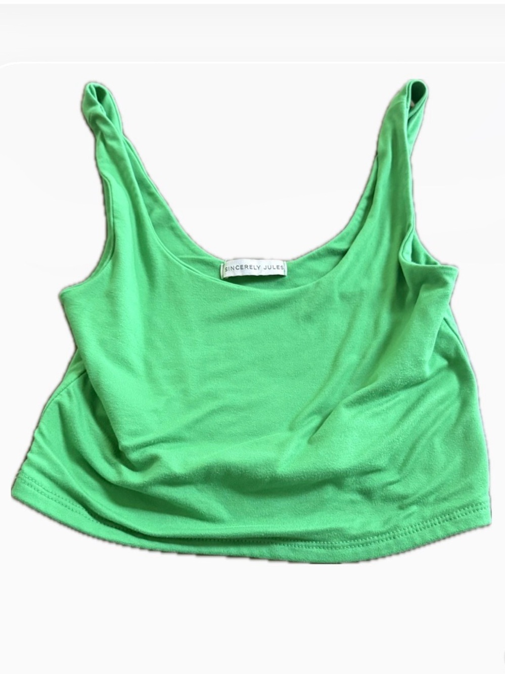 Sincerly Jules Kelly Green Tank Crop Top